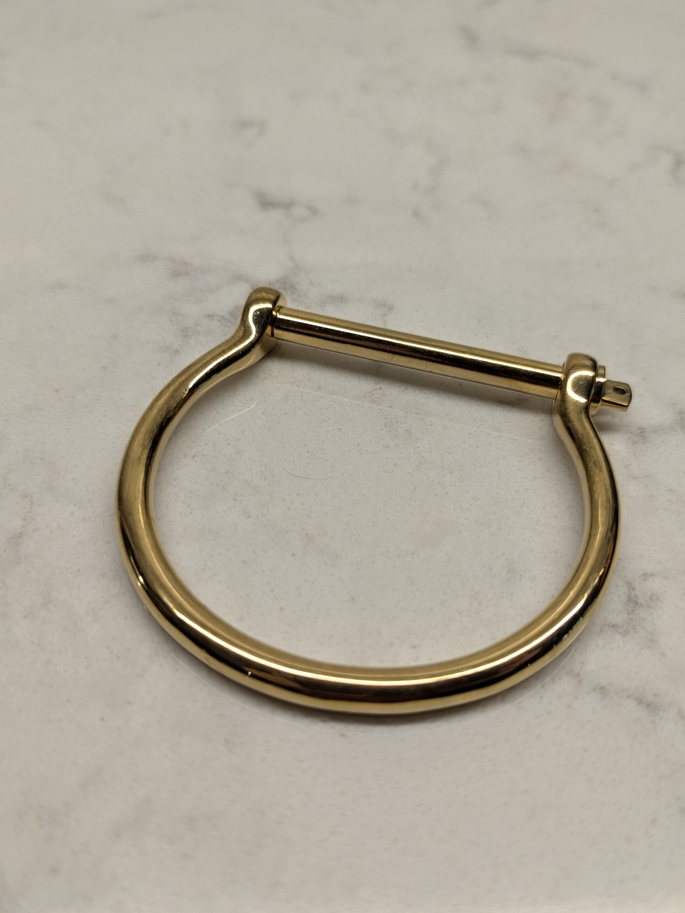 Elegatto Polished Gold Toned Bracelet